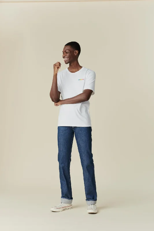 Men's Straight-Leg Jeans in Dark WashMen's Straight Cut Jeans - Blue