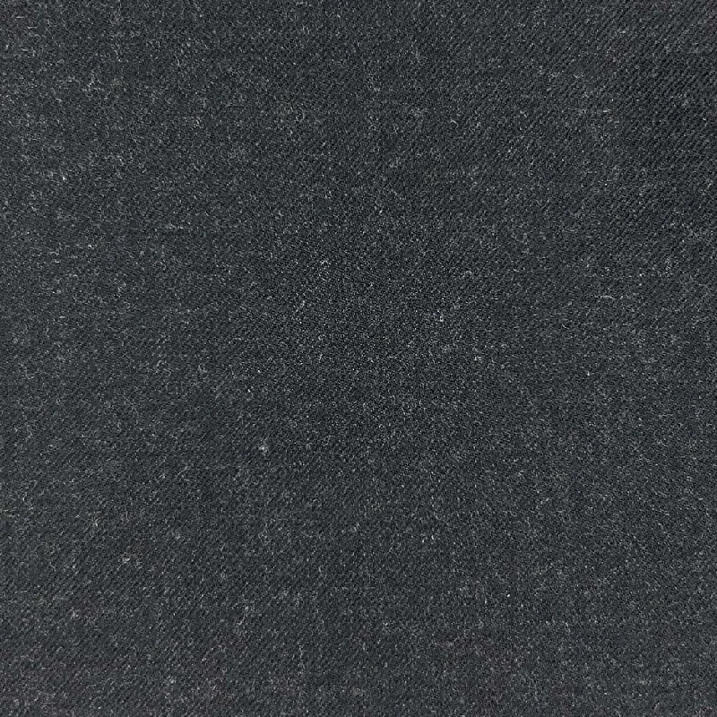 Charcoal Grey Plain Weave Flannel With Comfort Stretch