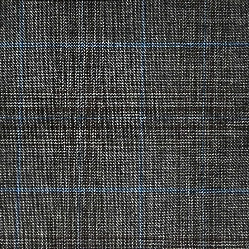 Grey Glen Plaid With Blue Windowpane