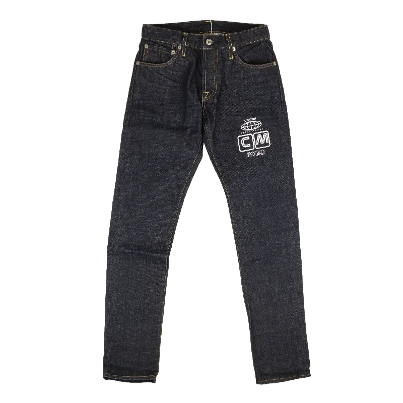 Sustainable Men's JeansVisitor On Earth Logo Jeans - Navy Blue