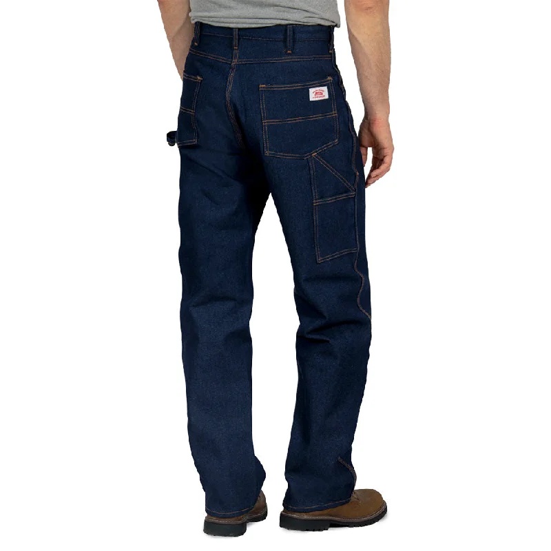 Men's Straight-Leg Jeans in Dark Wash#101 Classic Rigid 5-Pocket Carpenter Jean - MADE IN USA