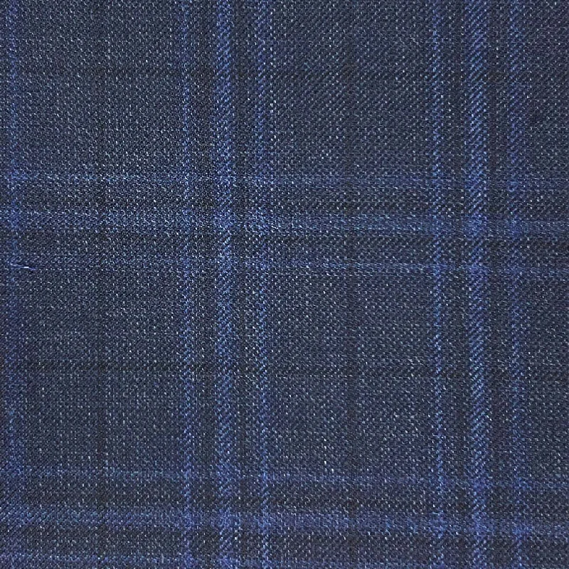 Navy With Blue Windowpane