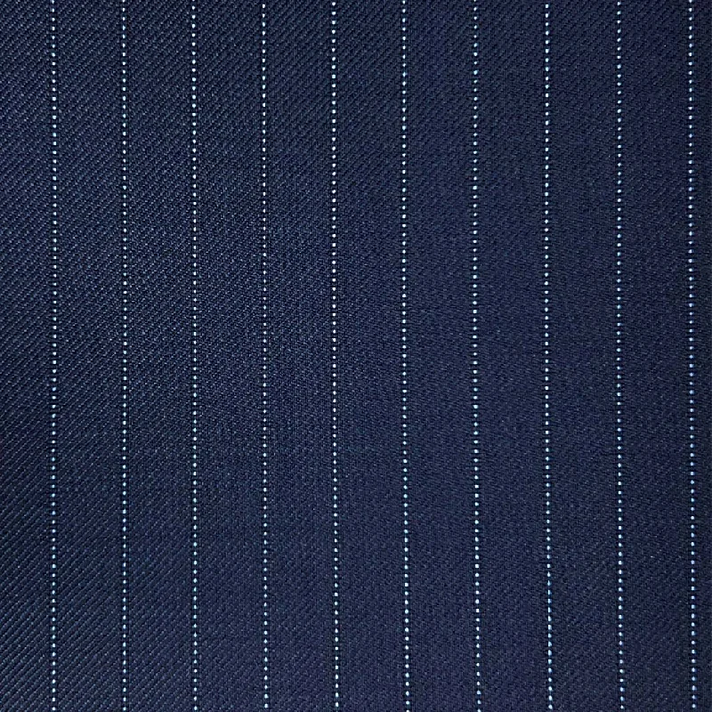 Navy With Blue Pinstripes