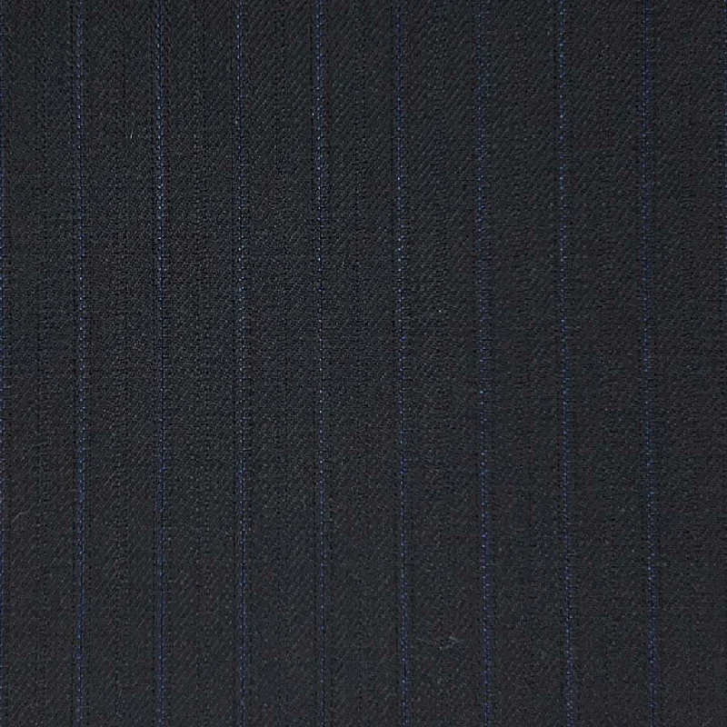 Black With Blue Pinstripes