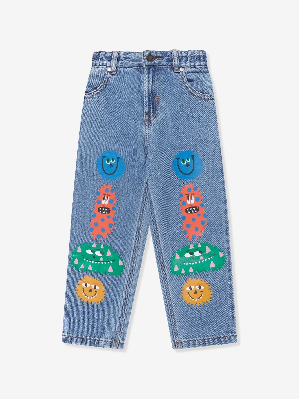 Men's Jeans Made in USAStella McCartney Boys Monster Print Jeans in Blue