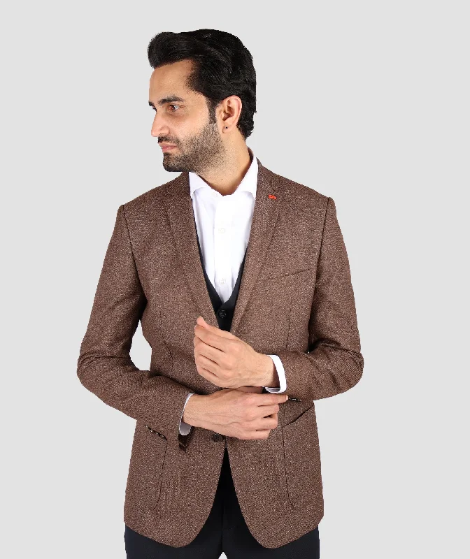 TWN Camel Slim Fit  Combination Suit