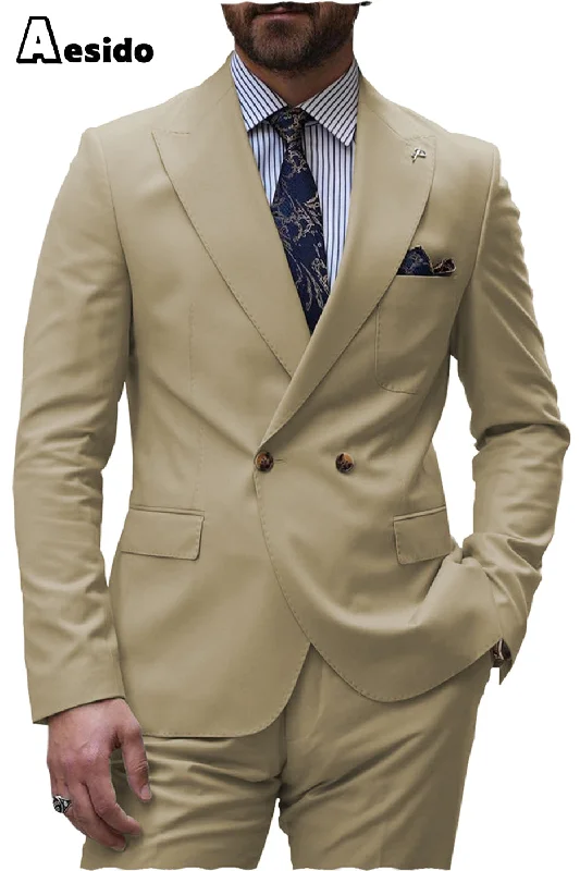 Men's Suit 2 Pieces Peak Lapel Blazer（Blazer+Pants）