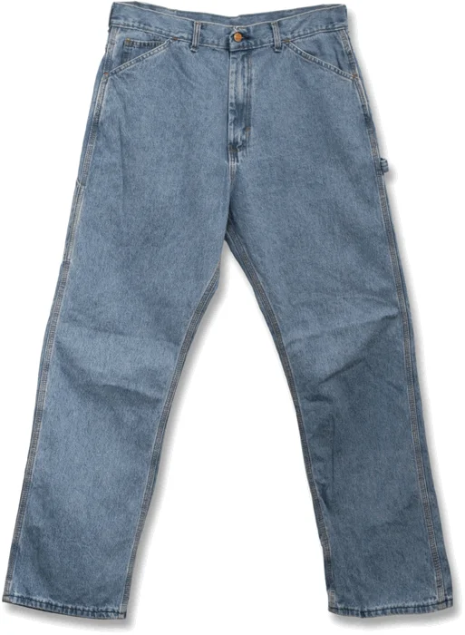 Everyday Men's JeansStone Washed Work Carpenter Dungaree Jeans by ROUND HOUSE® Made in USA #1010