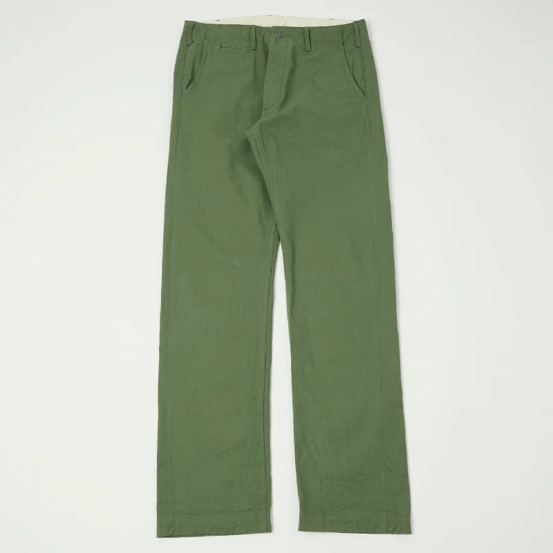 Men's Straight-Leg JeansONI 737-SVC-LOL 9.5oz Selvedge Chino - Light Olive