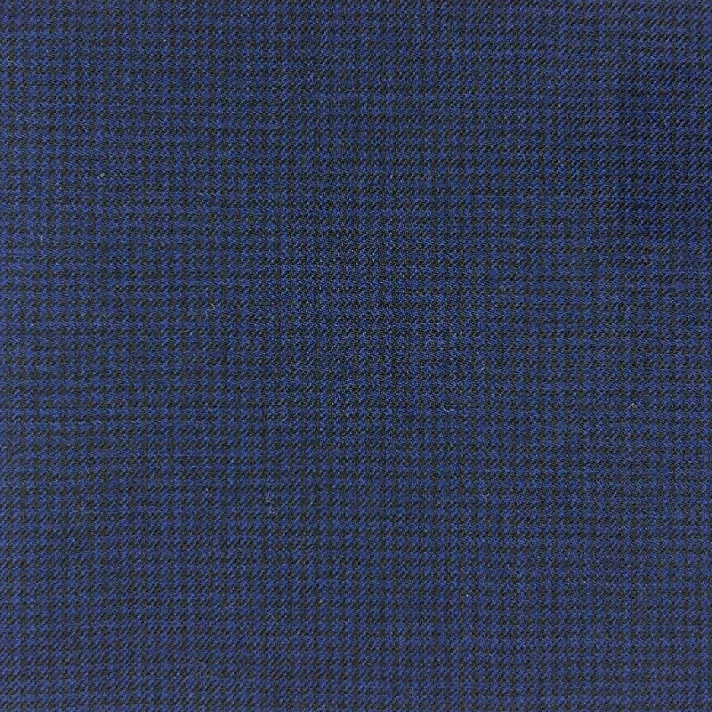 Midnight Blue Houndstooth Flannel With Comfort Stretch