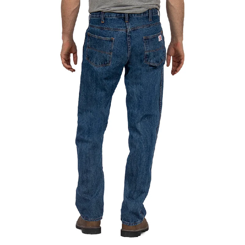 Men's Jeans with a Destroyed Look#103 Stone Washed RELAXED FIT Everyday 5-Pocket Jean - MADE IN USA