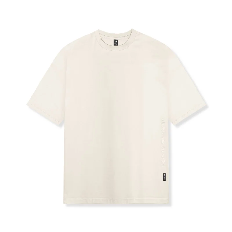 Men's Shirts with Embellished Sleeves0824. Supima® Oversized Tee - Ivory Cream