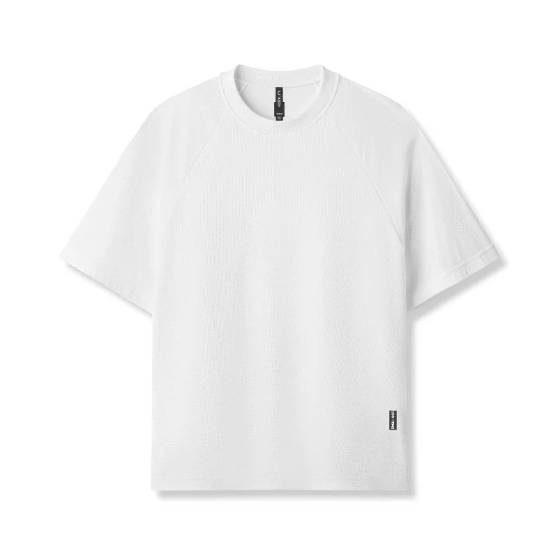 Men's Shirts with Custom Monograms0946. Waffle Knit Oversized Tee - White