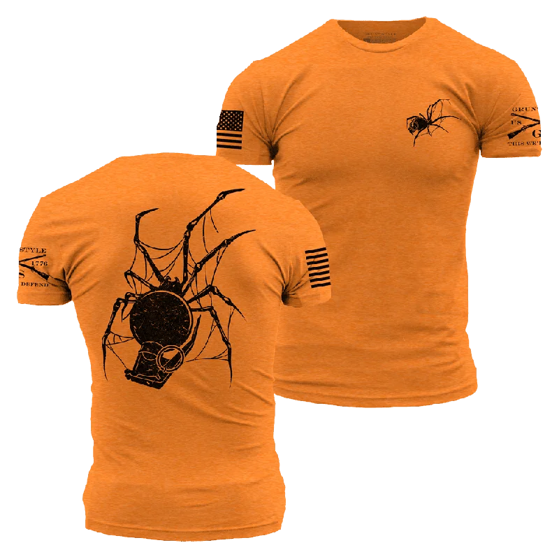 Men's Shirts with Raw-Edge HemlinesArachnoblast T-Shirt - Orange