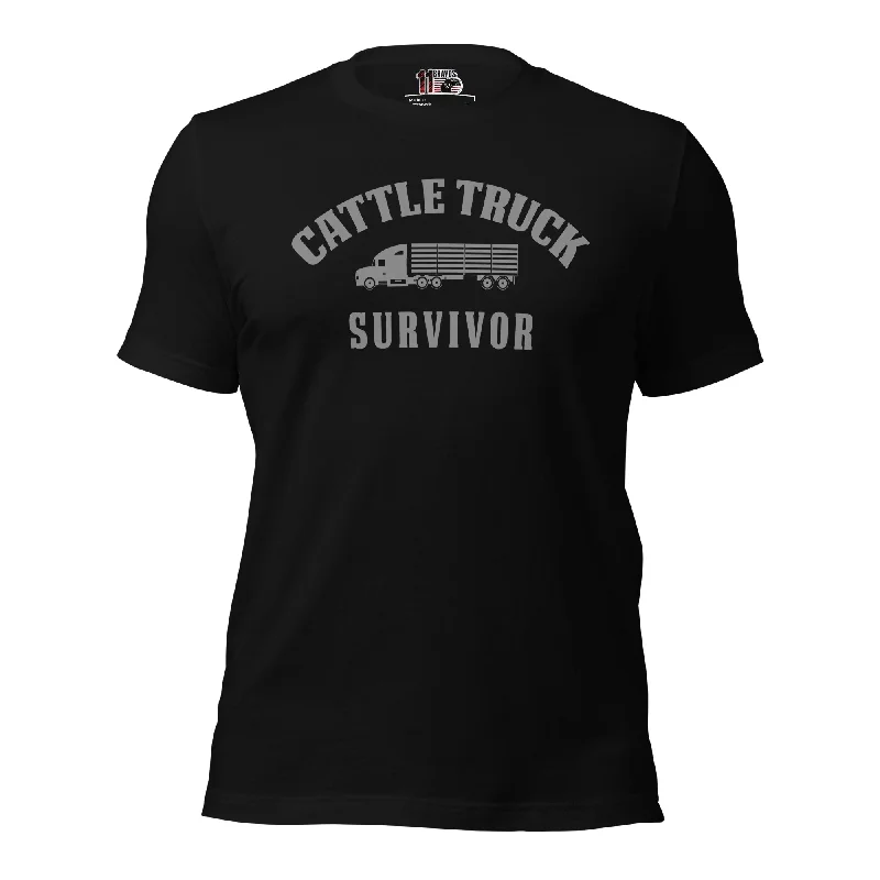 Men's Shirts with Barrel CuffsCattle Truck Survivor