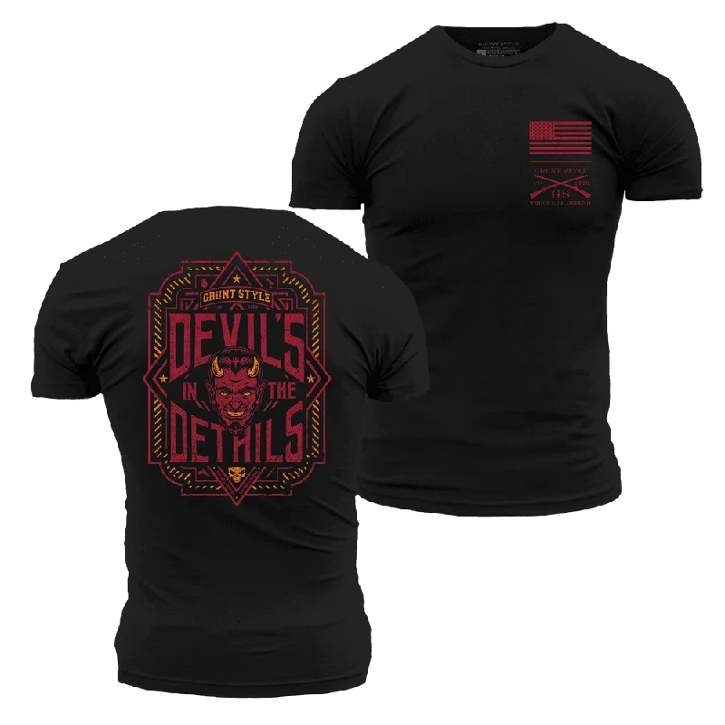 Layered Men's VestsDevils In The Details T-Shirt - Black