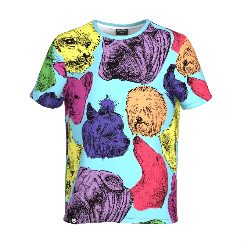 Men's Shirts with Patchwork PatternsDoggies T-Shirt