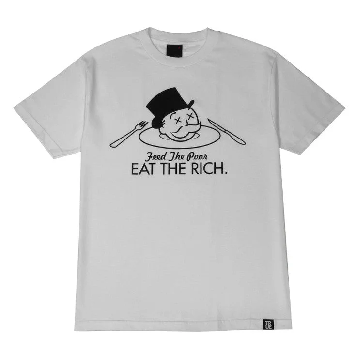 Men's Tailored Shirts for a Professional AppearanceMens True Eat The Rich T-Shirt White