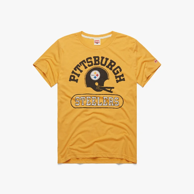 Men's Shirts with Contrast StitchingPittsburgh Steelers Throwback Helmet