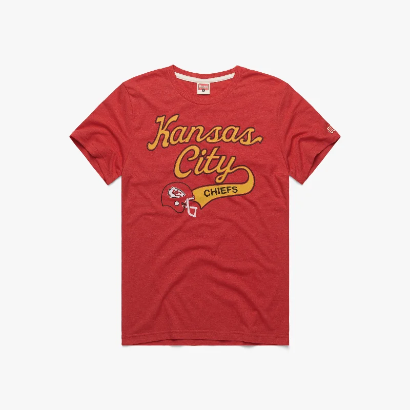 Men's Shirts with Ruffled HemlinesScript Kansas City Chiefs