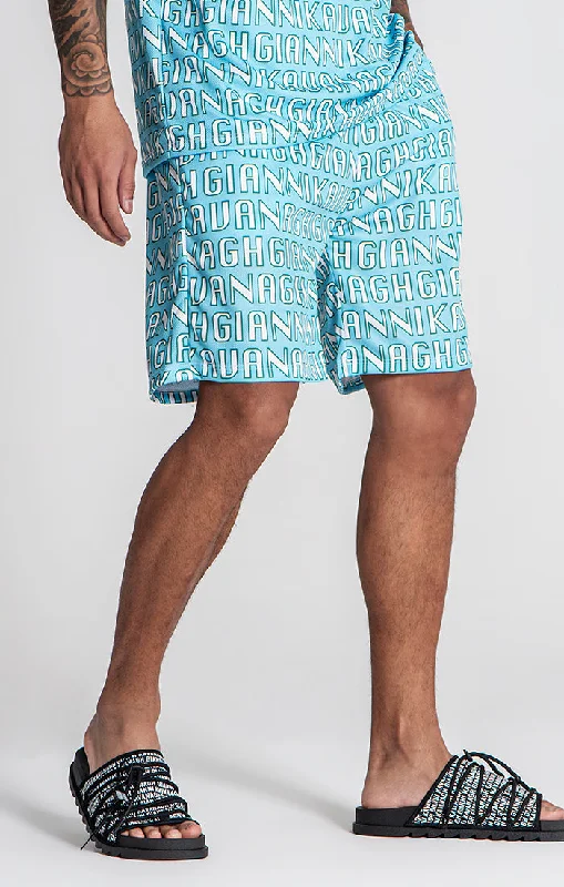 Men's Pants with Zippered PocketsBlue Paradiso Shorts