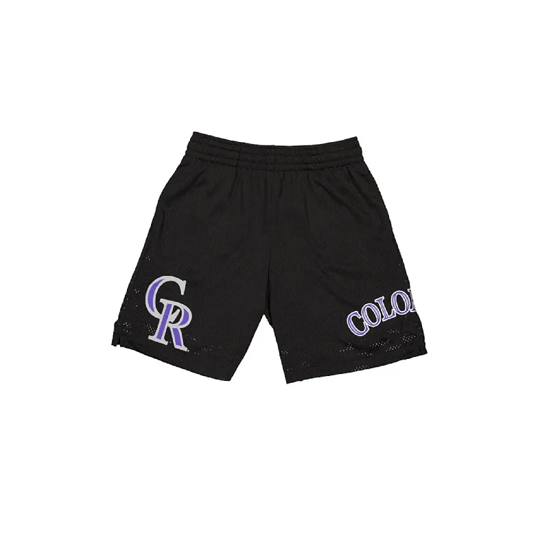 Men's Swim Trunks for SwimmingColorado Rockies MLB Custom Black Mesh Shorts