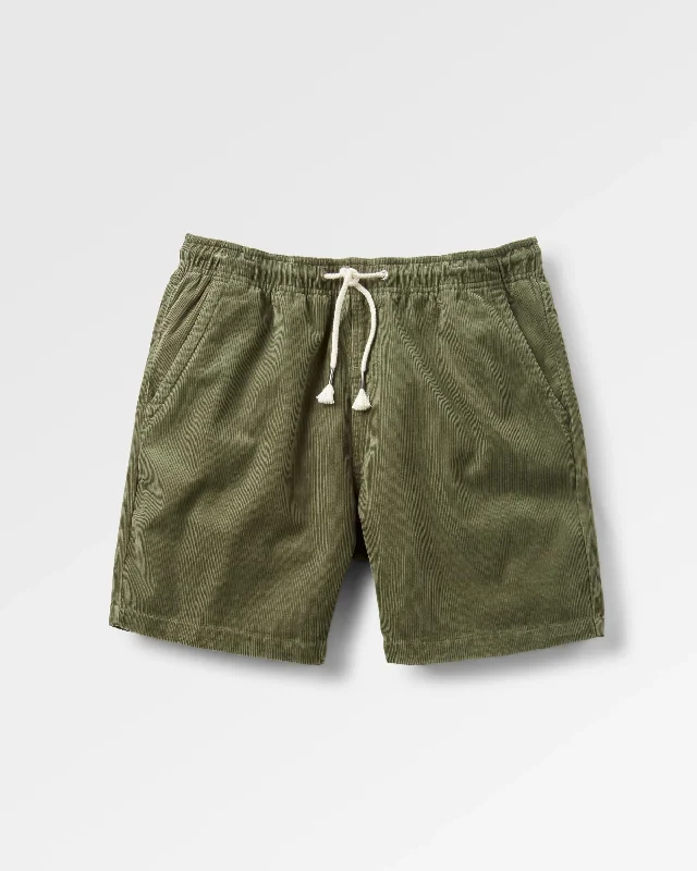 Men's Pants with Contrast StitchingDrifter Cord Shorts - Dusty Olive