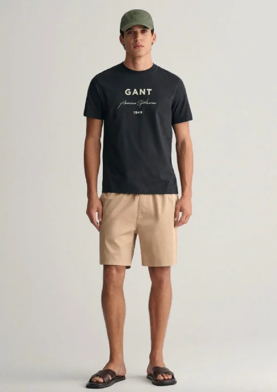 Men's Solid-Colored Pants for VersatilityGant Drawstring logo shorts - Dark khaki or marine