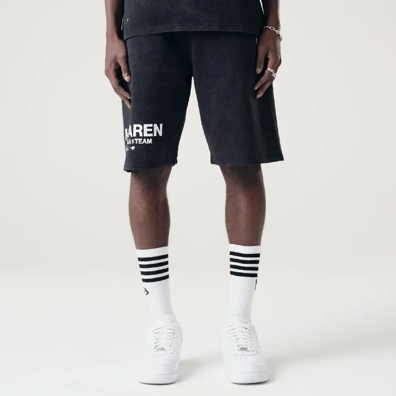 Men's Twill Pants for a Dressy LookMcLaren Racing Washed Pack Black Oversized Shorts