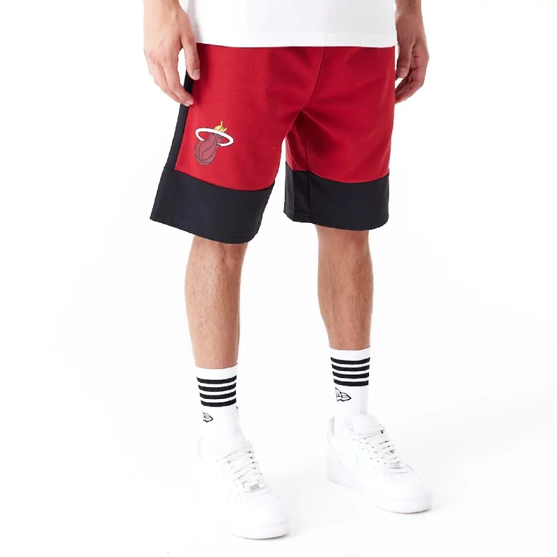 Men's Work Pants for Durability and ComfortMiami Heat NBA Colour Block Dark Red Shorts