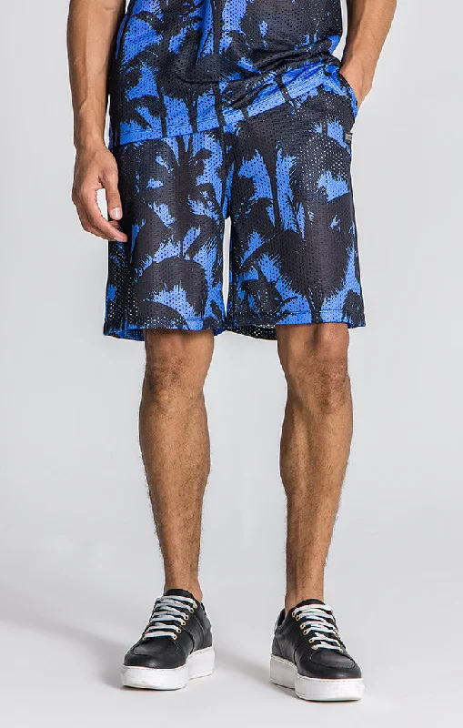 Men's Pants with Pleated FrontsMulticolor Palms Shorts