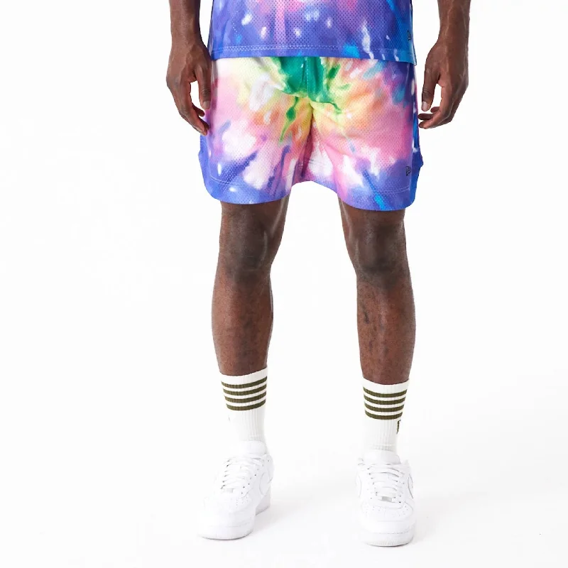 Men's Patterned Pants with Animal PrintsNew Era Tie Dye Multi-Coloured Shorts