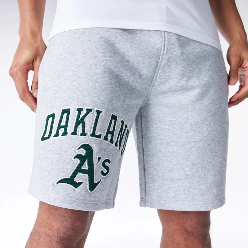 Men's Pants with Button-CuffsOakland Athletics MLB Lifestyle Grey Shorts