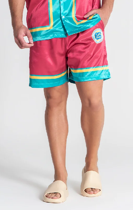 Men's Pants with Water-Resistant FabricPink Hacienda Shorts