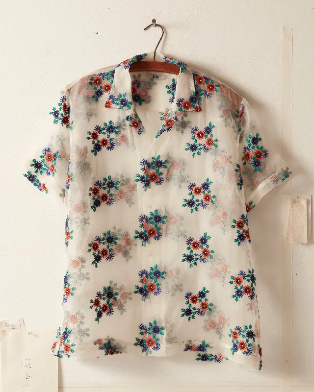 Men's Bold-Color Shirts for a Statement PieceSheer Daisy Short Sleeve Shirt