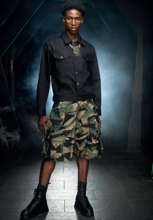 Men's Unique and Designer Bottom Wear for a Statement LookWabi Sabi Osabarima Shorts- Camouflage