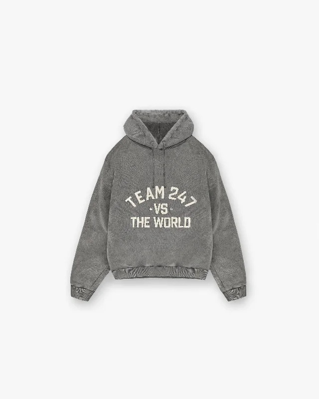 Men's Hoodies with Reinforced Stitching247 Vs The World Boxy Hoodie - Pewter