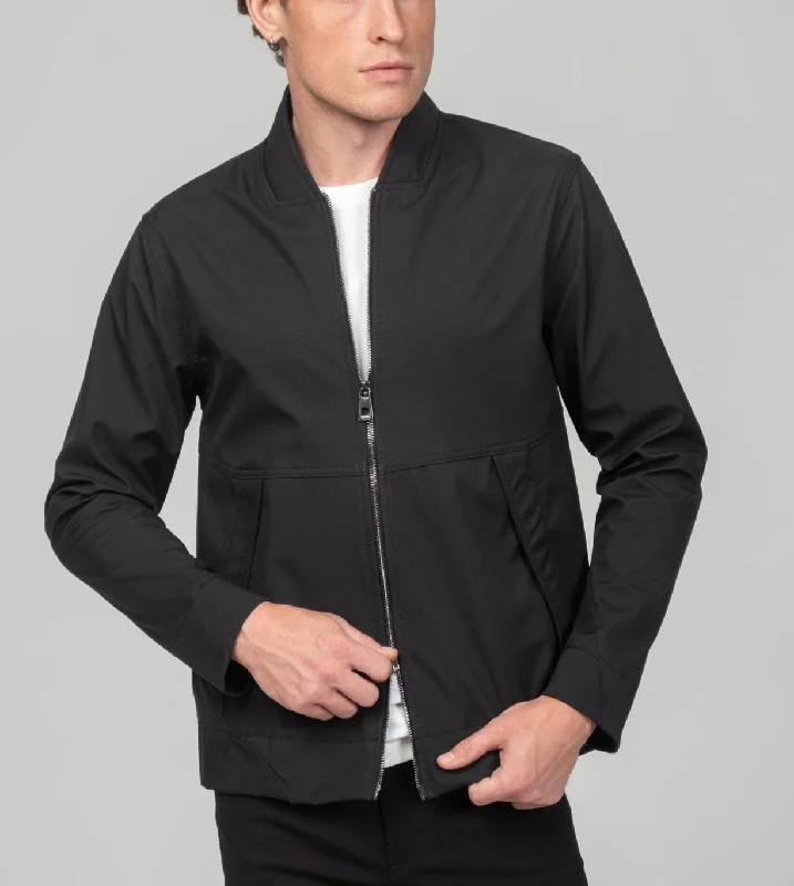 Men's Coats with Embroidered DetailsHigh Performance Breathable Jacket -Black