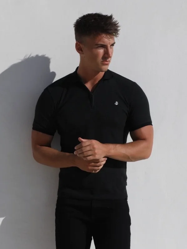 Men's French-Cuff Shirts for a Sophisticated EdgeAspen Polo - Black