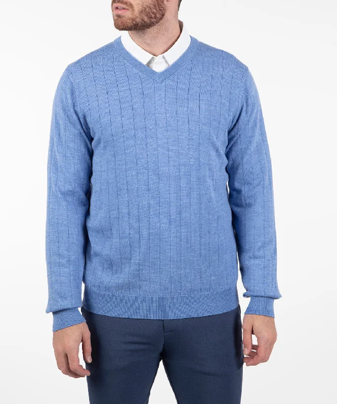 Men's Sweaters with Raglan SleevesSignature Merino V-neck Pullover Sweater