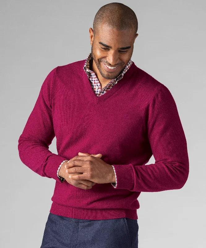 Men's Sweaters for Mild WeatherHeritage 100% Italian Cashmere V-Neck Sweater