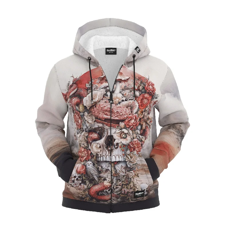 Men's Hoodies with Quick-Dry FabricBloom of Mortality Zip Up Hoodie