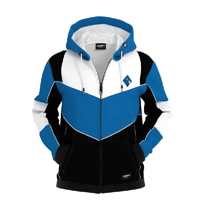 Men's Hoodies with Reflective StripesBlueZ Zip Up Hoodie