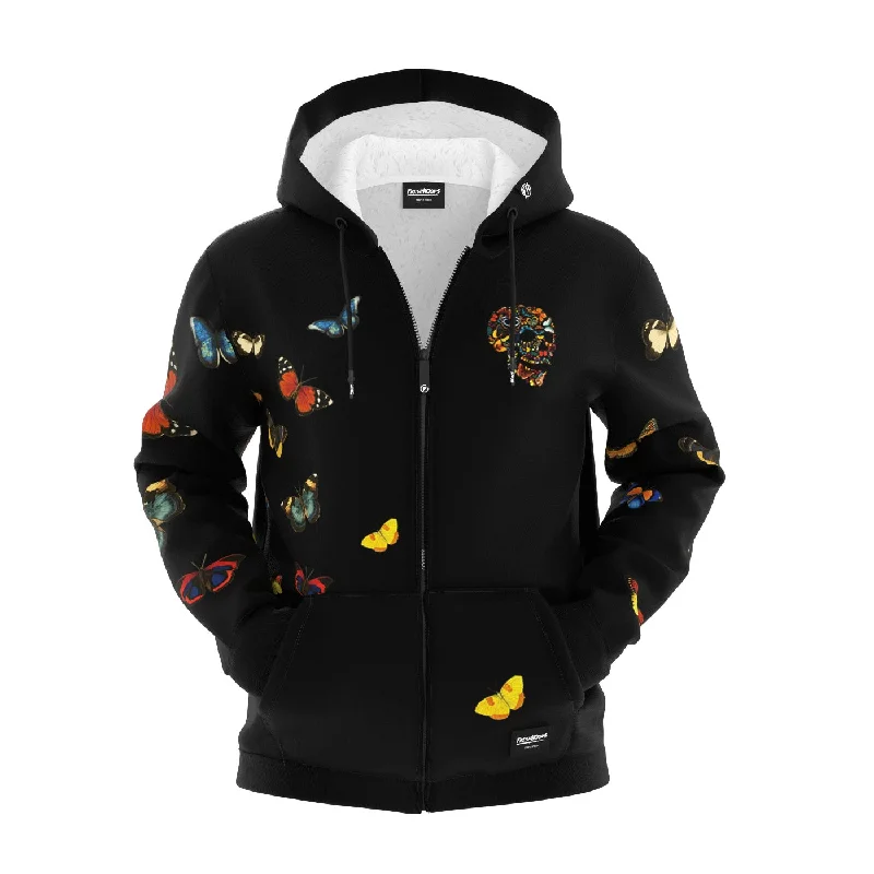 Men's Hoodies for Every OccasionButterfly Skull Zip Up Hoodie