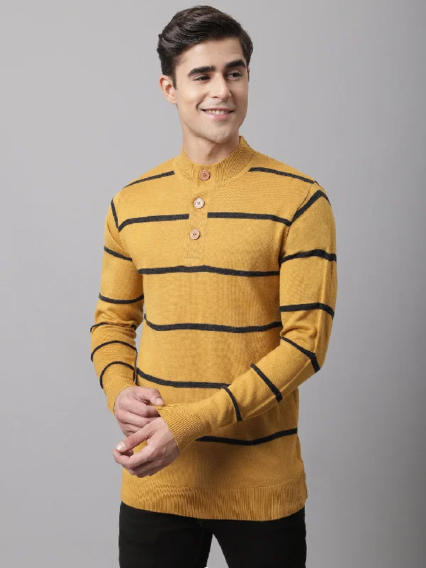 Layered Men's Vest SweatersMen Mustard Sweater