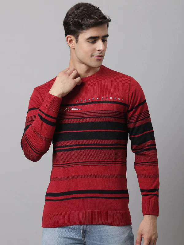 Men's Sweaters in Neutral ColorsMen Red Sweater