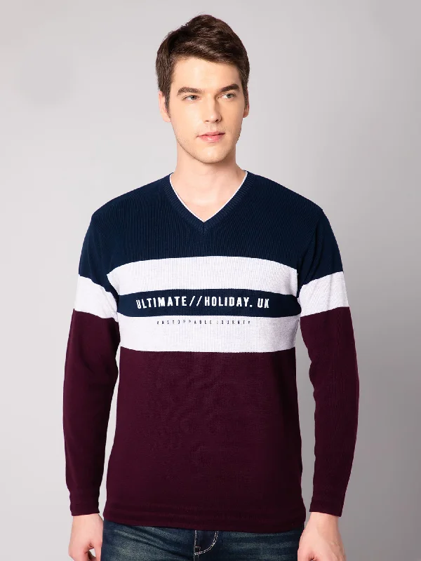 Men's Sweaters with Pockets and ZippersMens Wine Sweater