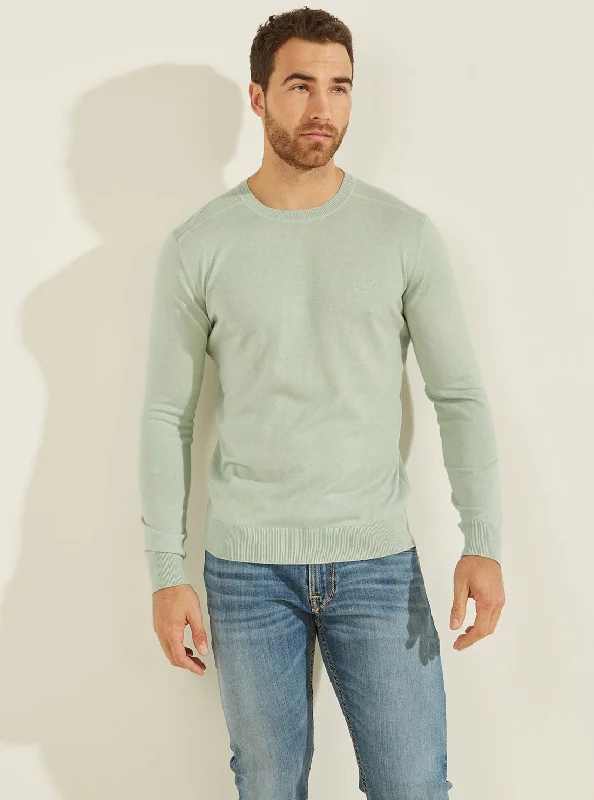 Men's Sweaters for SpringCloudy Blue Norman Silk Blend Jumper