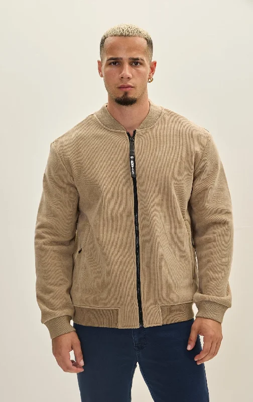 Men's Coats for City WearLined Bomber Jacket - Beige