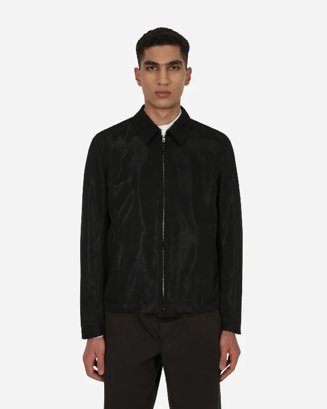 Men's Coats for AutumnVelvet Zip Jacket Black